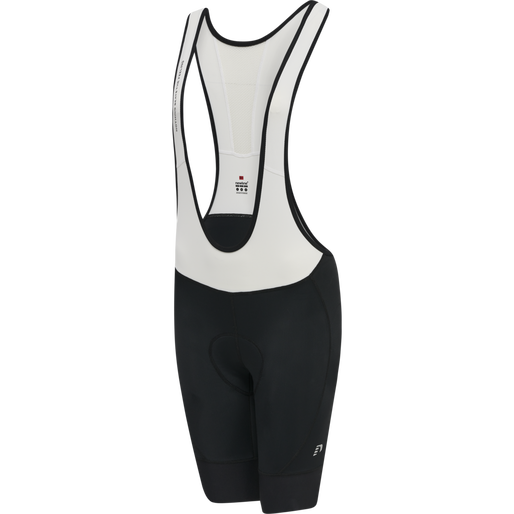 WOMENS CORE BIKE PANEL BIB SHORTS, BLACK, packshot