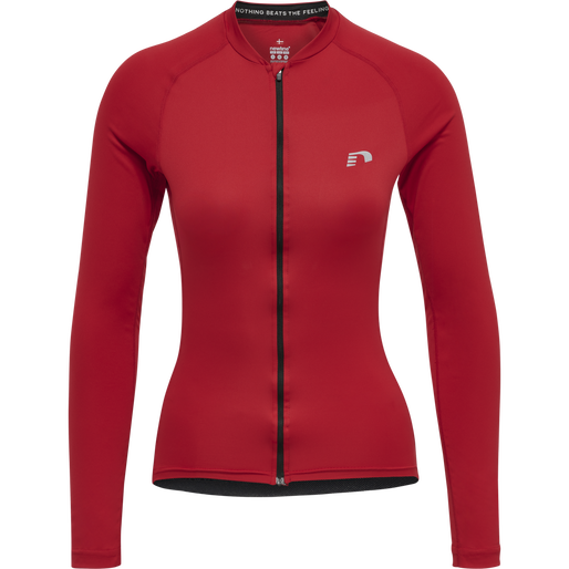 WOMENS CORE BIKE L/S JERSEY, TANGO RED, packshot
