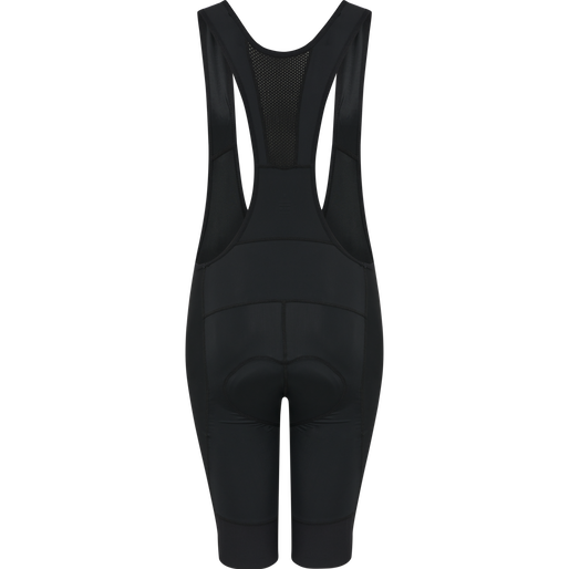 WOMENS CORE BIKE PANEL BIB SHORTS, BLACK, packshot