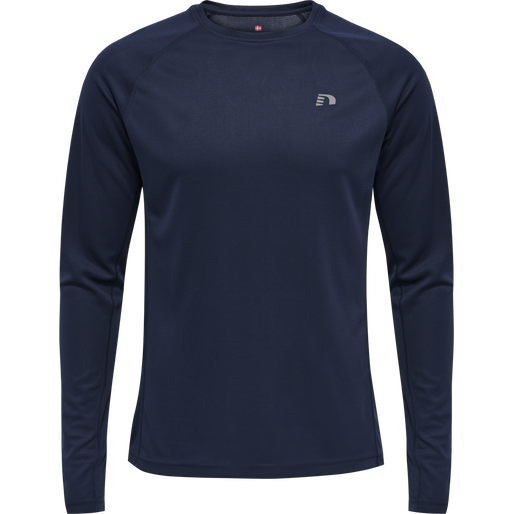 MEN CORE RUNNING T-SHIRT L/S, BLACK IRIS MEN CORE RUNNING T-SHIRT L/S, BLACK IRIS, packshot