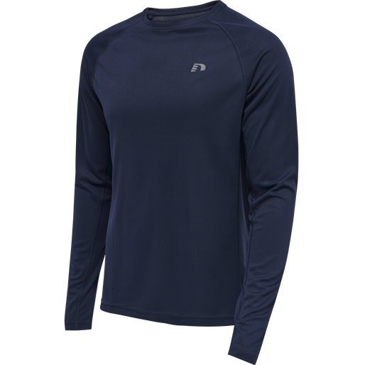 MEN CORE RUNNING T-SHIRT L/S, BLACK IRIS MEN CORE RUNNING T-SHIRT L/S, BLACK IRIS, packshot