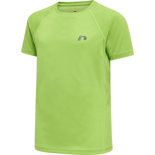 KIDS CORE RUNNING T-SHIRT S/S, GREEN FLASH, packshot