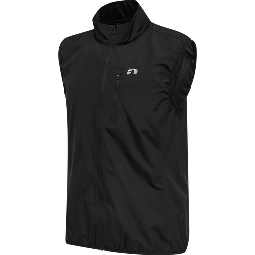 MEN'S CORE GILET, BLACK, packshot