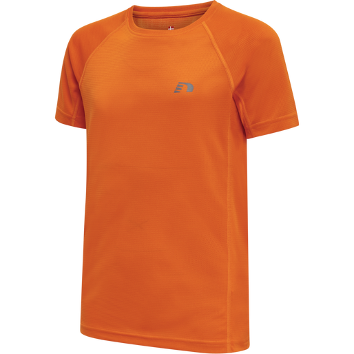 KIDS CORE RUNNING T-SHIRT S/S, ORANGE TIGER, packshot