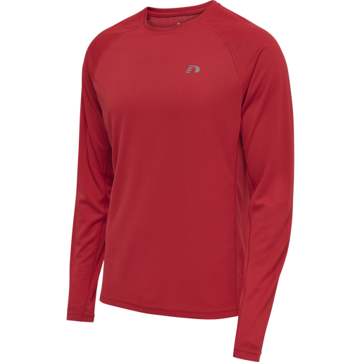 MEN CORE RUNNING T-SHIRT L/S, TANGO RED, packshot