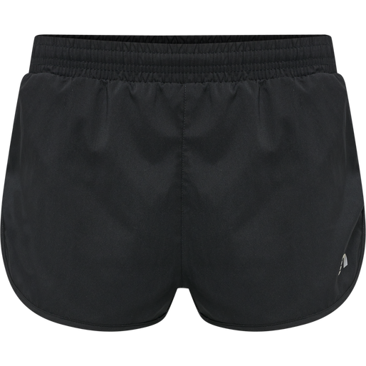 WOMEN CORE SPLIT SHORTS, BLACK, packshot