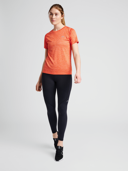 hummel WOMEN RUNNING T-SHIRT S/S - SPICY ORANGE