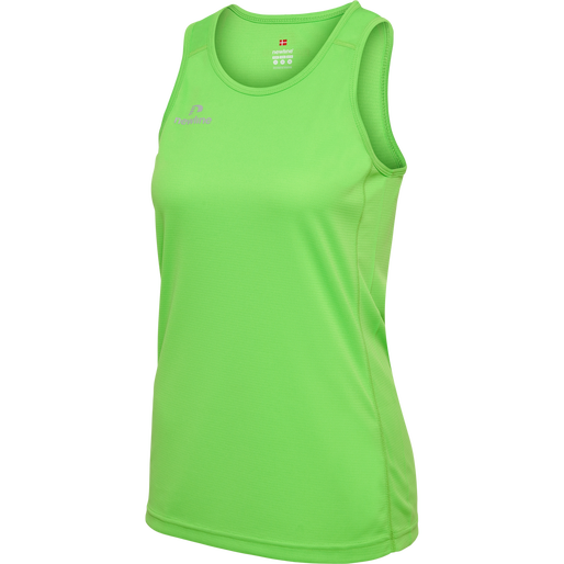WOMEN'S ATHLETIC RUNNING SINGLET, GREEN FLASH, packshot