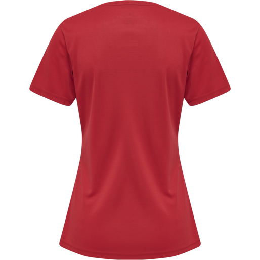 WOMEN CORE FUNCTIONAL T-SHIRT S/S, TANGO RED, packshot