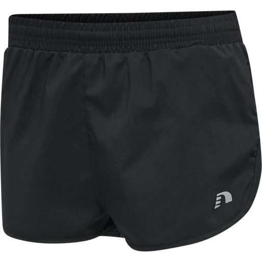 WOMEN CORE SPLIT SHORTS, BLACK, packshot