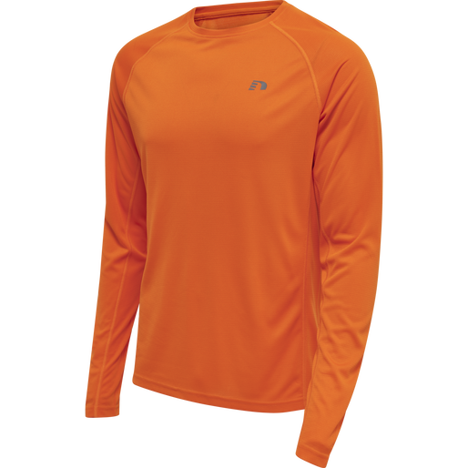 MEN CORE RUNNING T-SHIRT L/S, ORANGE TIGER, packshot