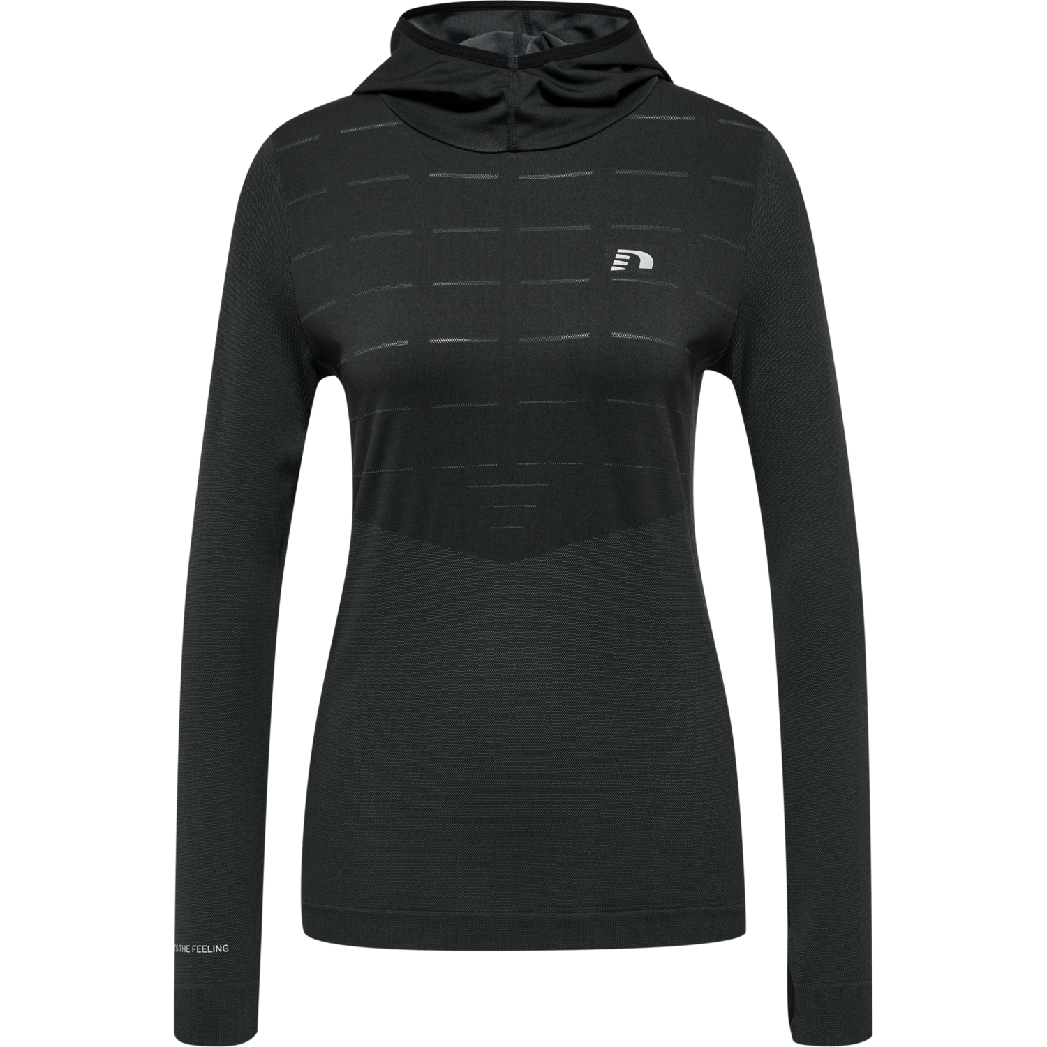 nwlCAMBRIGDE SEAMLESS HOODIE female, BLACK, packshot