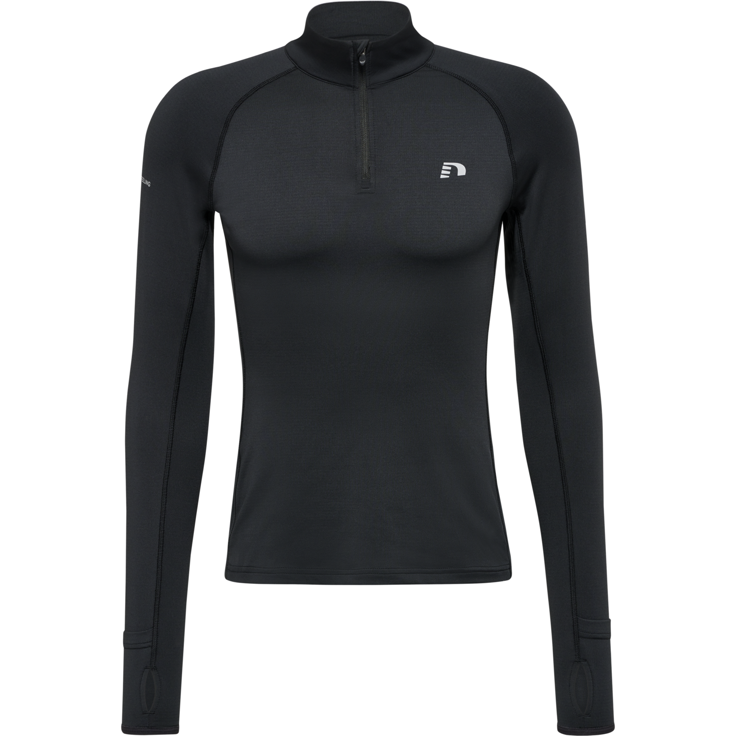 nwlLAKEWOOD 1/2 ZIP female, BLACK, packshot