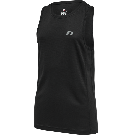KIDS CORE RUNNING SINGLET, BLACK, packshot