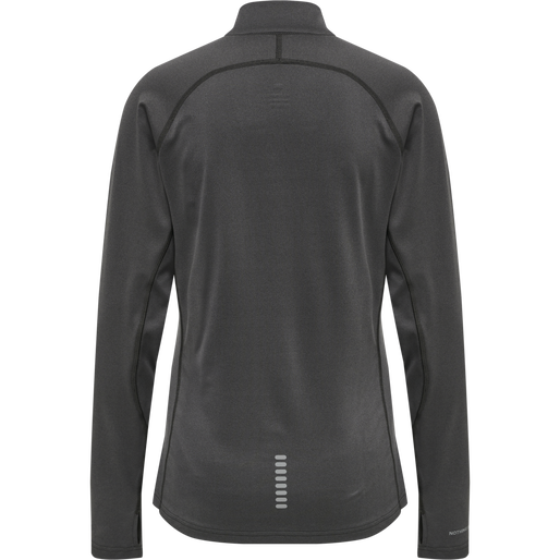 WOMEN 1/2 ZIP L/S, FORGED IRON MELANGE, packshot