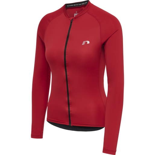 WOMENS CORE BIKE L/S JERSEY, TANGO RED, packshot