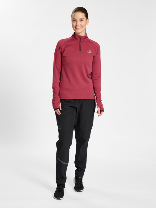 nwlPHOENIX 1/2 ZIP L/S WOMAN, DRY ROSE, model