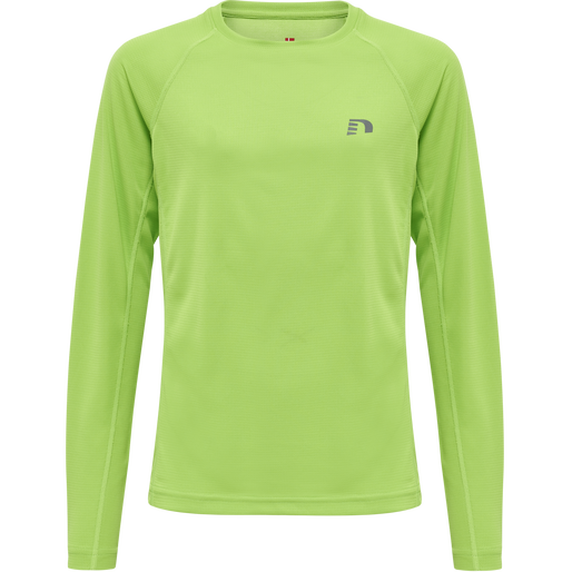 KIDS CORE RUNNING T-SHIRT L/S, GREEN FLASH, packshot
