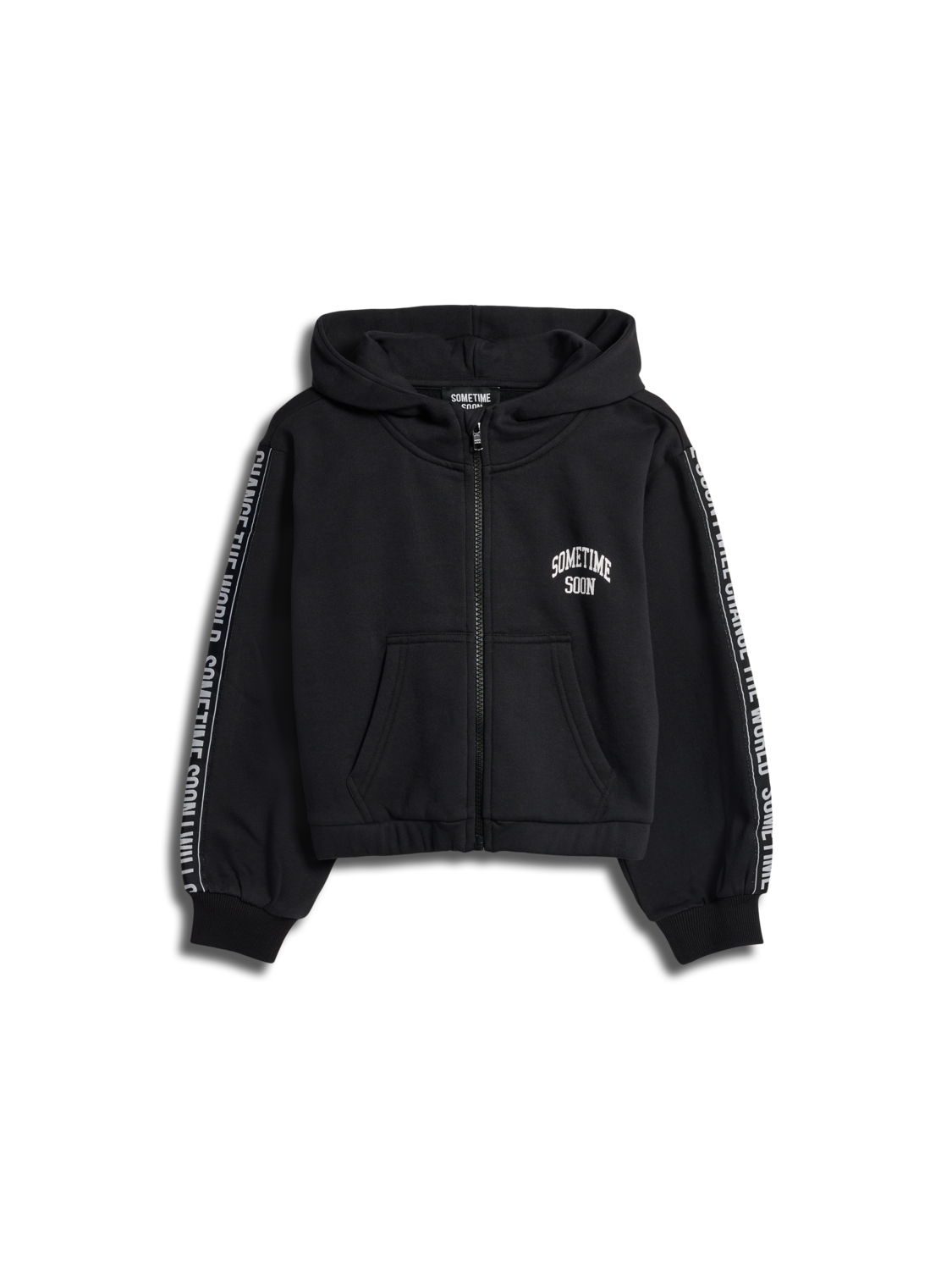 stsEVIE ZIP HOODIE, BLACK, packshot