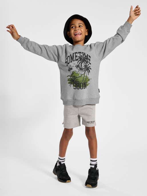 stsPALM SWEATSHIRT, GREY MELANGE, model