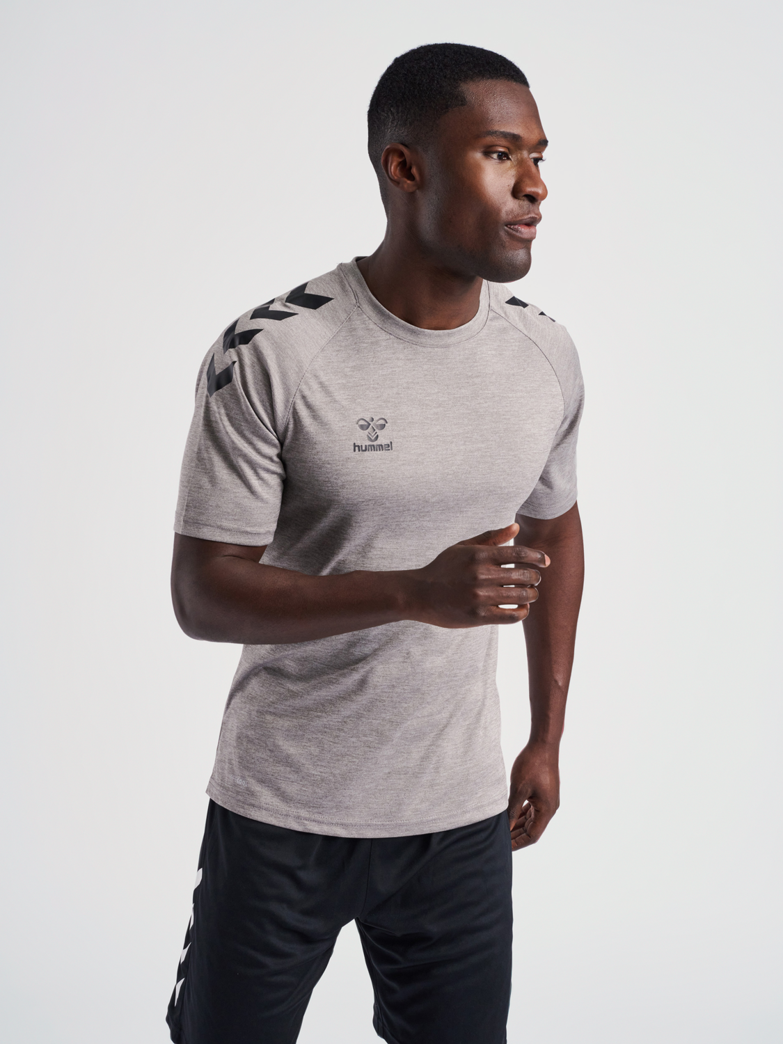 hummel CORE XK CORE POLY T-SHIRT S/S - GREY MELANGE | hummelsport.de