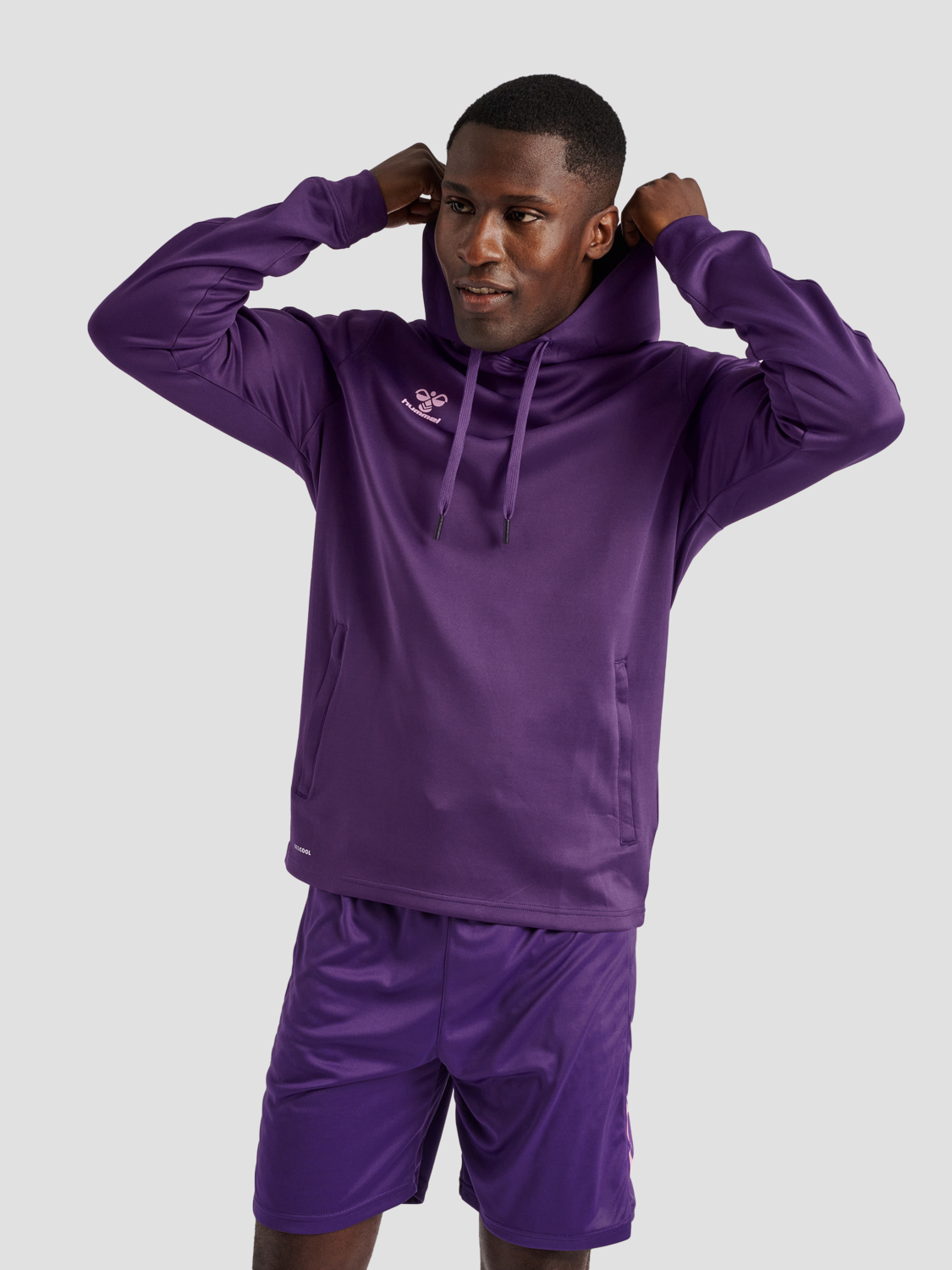 hummel CORE XK POLY SWEAT HOODIE - ACAI | hummelsport.de 
