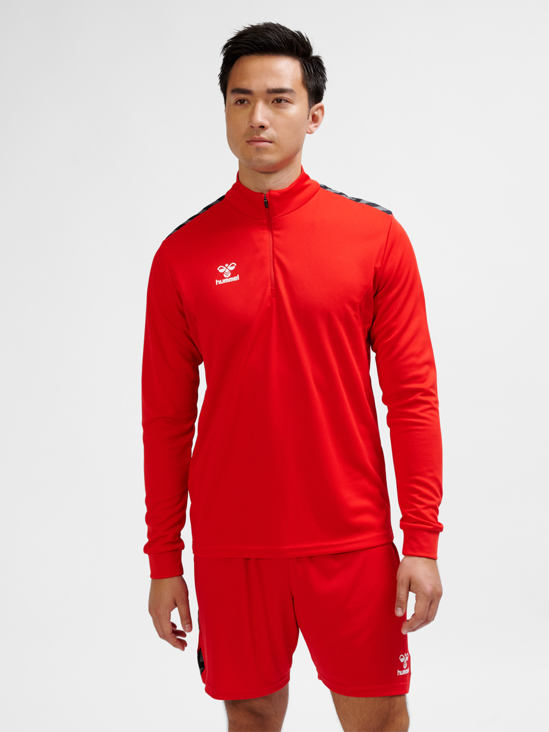 hummel AUTHENTIC HALF ZIP SWEAT - TRUE RED | hummelsport.de