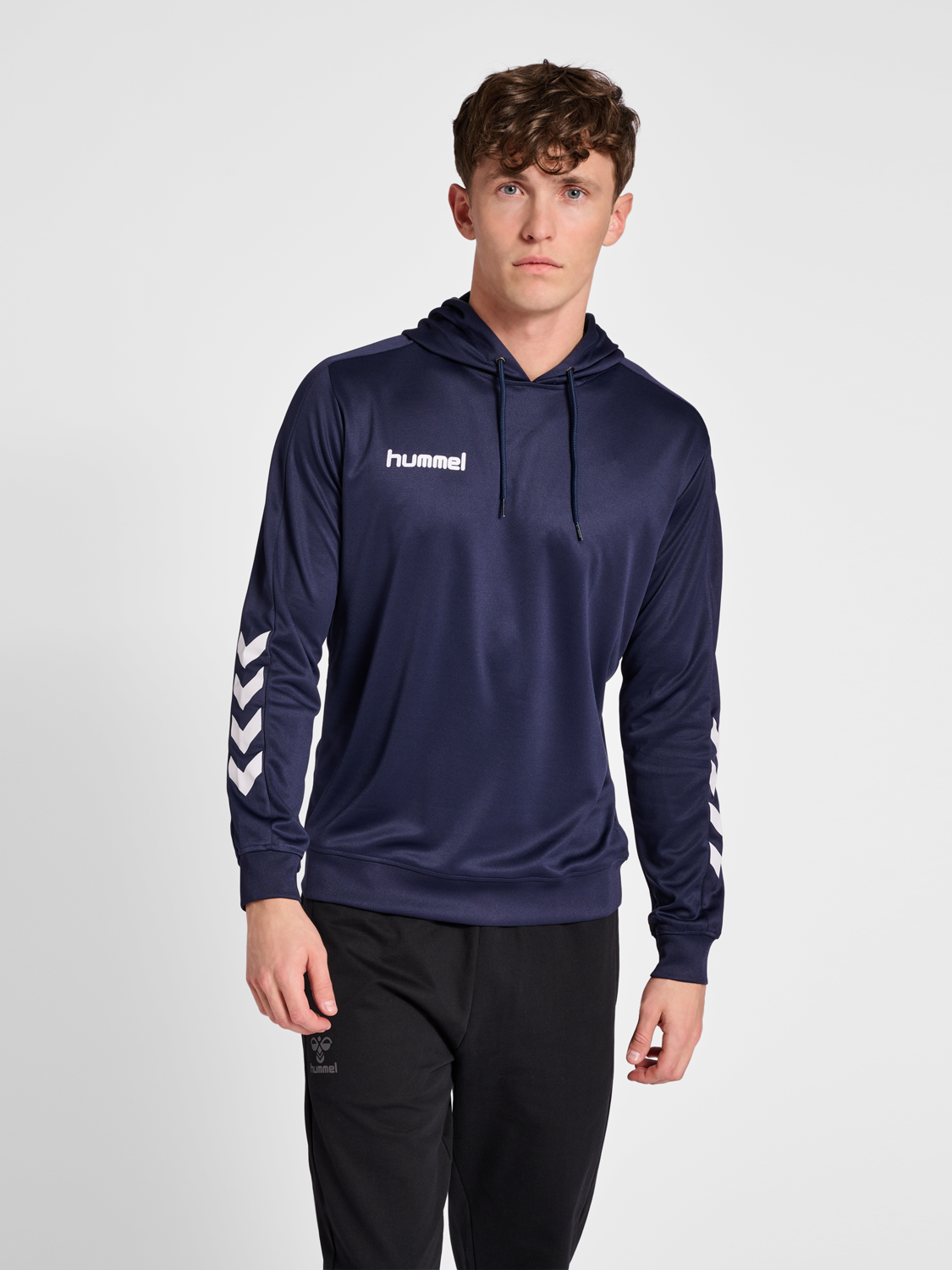 hummel PROMO POLY HOODIE MARINE hummelsport