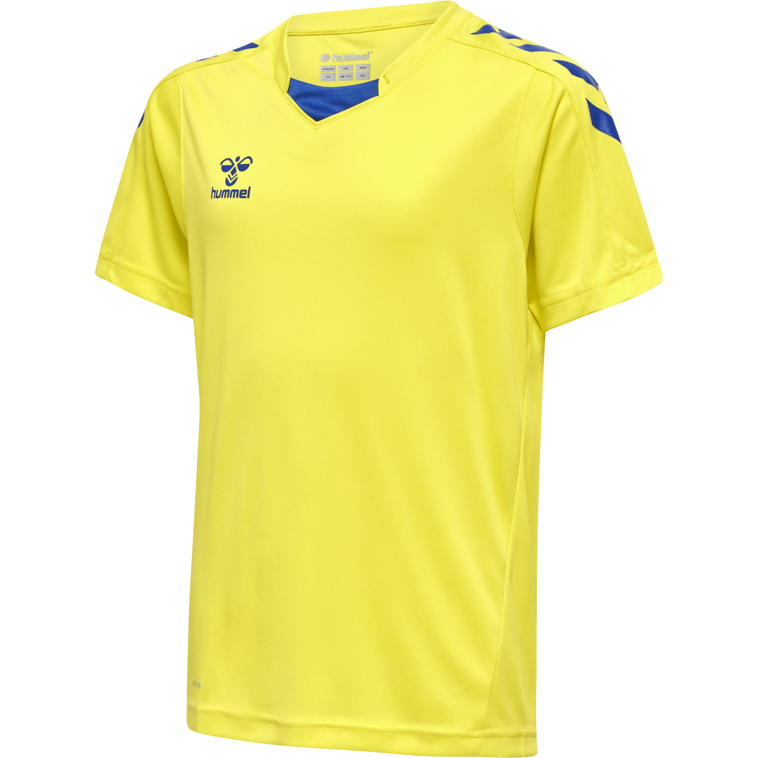 hummel CORE XK POLY JERSEY S/S KIDS - BLAZING YELLOW/TRUE BLUE 