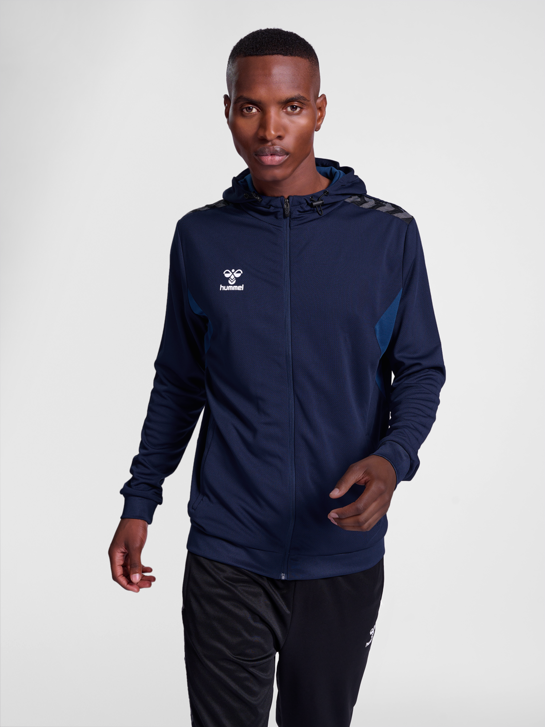 hummel AUTHENTIC PL ZIP HOODIE - MARINE | hummelsport.de